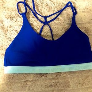 Under Armour Sports Bra. Royal blue, size M.